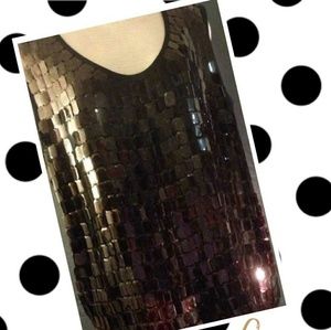 Tory Burch Plus size Chocolate sequin Top